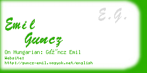emil guncz business card